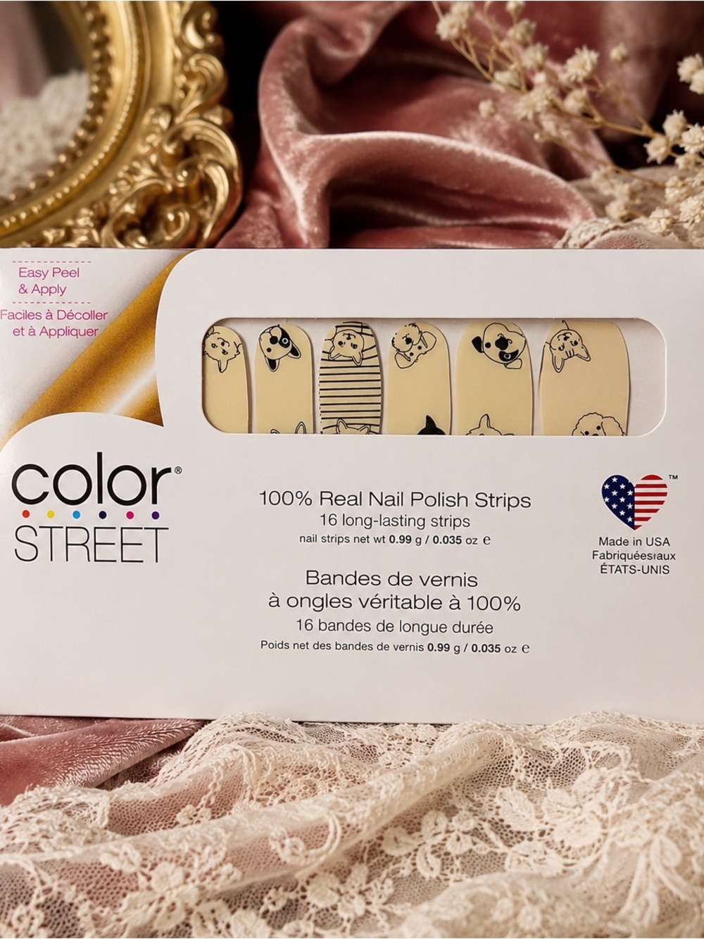Color Street Friends Furever Dog Nail Polish Strips NIP Retired FDL047